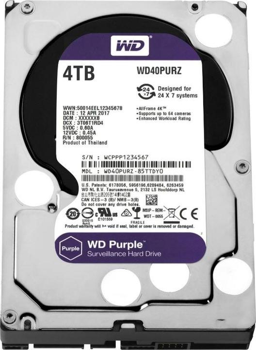 Actual product image WD Purple (4 TB, 3.5", CMR)