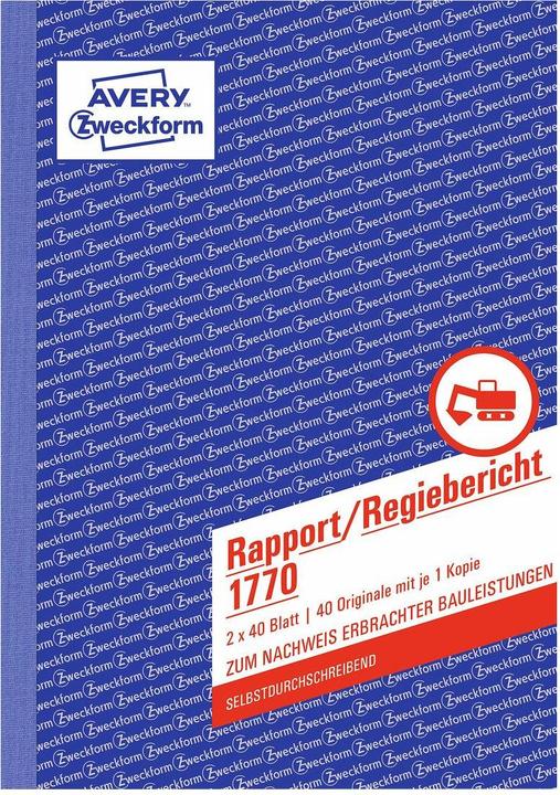 Produktbild Avery Rapport/Regiebericht (40 x)