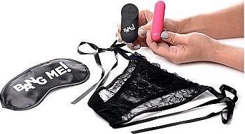 Produktbild XR Brands Power Panty Lace Panties, Bullet, & Blindfold Kit