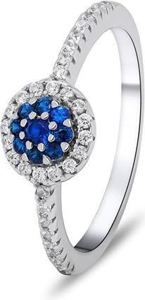 Brilio Silver - Beautiful silver ring with zircons RI030W - Circuit: 54 mm (54)