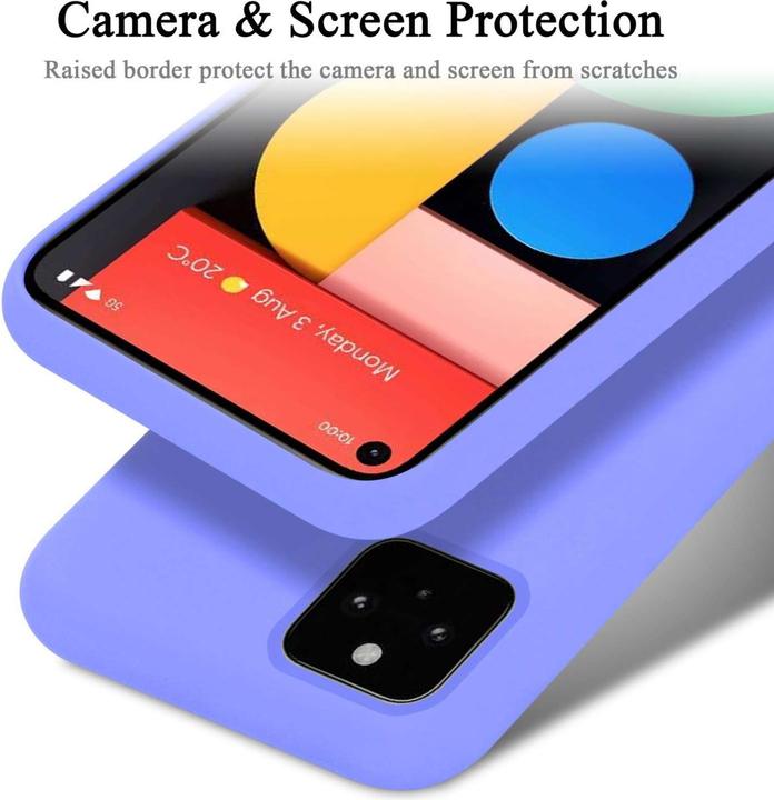Actual product image Cadorabo Bumper Case for Google PIXEL 5 TPU Liquid Silicone Cover for Google PIXEL 5 (Google Pixel 5)