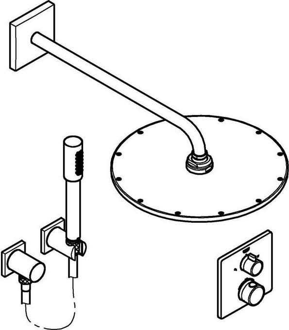 Produktbild Grohe Grohtherm Duschsystem UP mit Rainshower Cosmopolitan 310