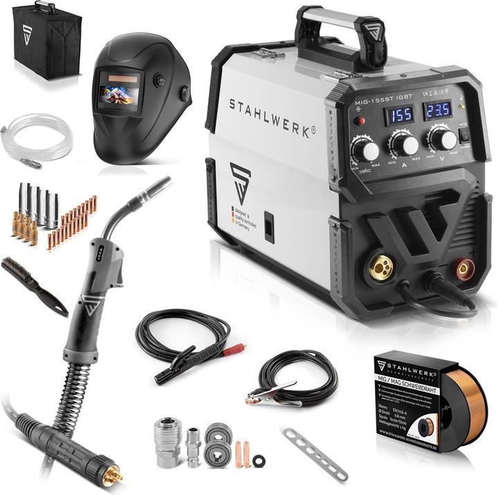 Protect Schutzgas Schweissgerät MIG MAG 155 ST IGBT Vollausstattung 155 Ampere