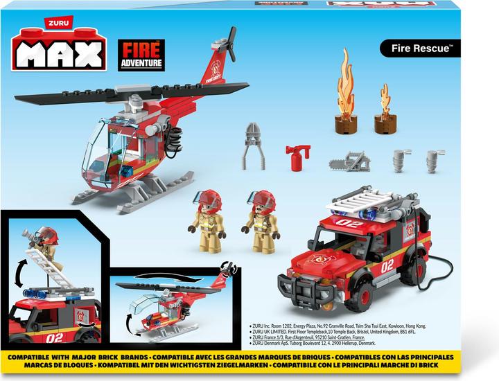 Actual product image Zuru Max City 265-part fire engine