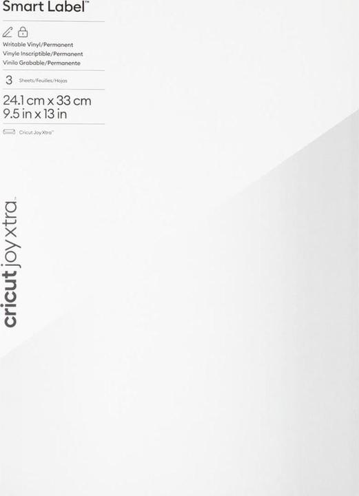 Actual product image Cricut Vinyl film Joy Xtra Smart perm. 24 x 33 cm, 3 pieces, white