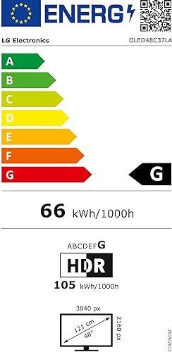 Energy Label LG OLED48C37LA 121cm 48" 4K OLED evo 120 Hz Smart TV (48", C3, OLED, 4K)