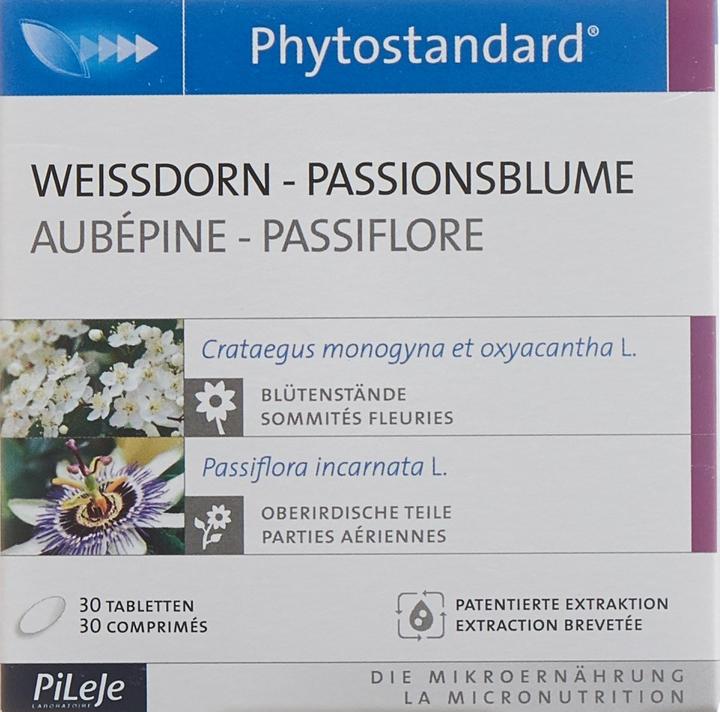 Valeurs nutritives et ingrédients Phytostandarts Aubépine - Fleur de la passion en comprimé (30 pièce(s), Cachets, 35 g)