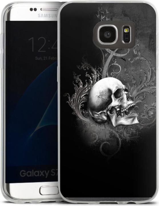 Produktbild DeinDesign Slim Case für Samsung Galaxy S7 Edge Silikon Hülle Ultra Dünn Handyhülle Gothic Schädel Totenköpfe (Samsung Galaxy S7 Edge)