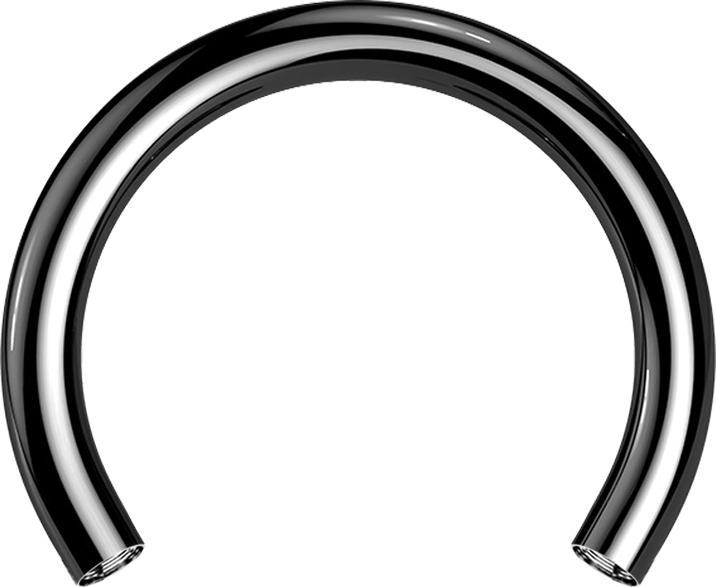 Produktbild Star Piercing Micro Circular-Stab schwarz mit 0.8 mm Innengewinde (ohne Messing, Chirurgenstahl 316L)