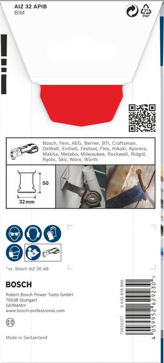 Produktbild Bosch Professional Zubehör PRO AIZ 32 APIB Blatt für Multifunktionswerkzeuge, 32 x 50 mm