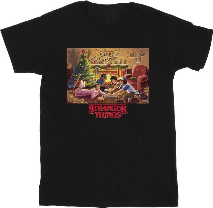 Netflix Stranger Things Christmas Gathering TShirt (M)
