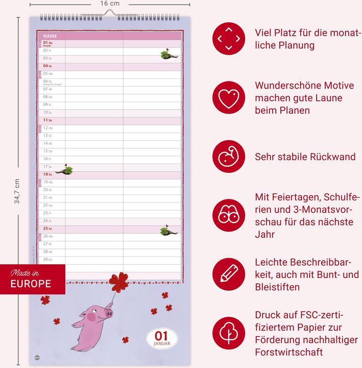 Actual product image Rosalie & Trüffel Planer für zwei 2026 (Hardcover, German)