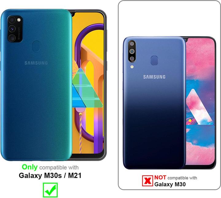 Produktbild Cadorabo Book Jeans Optik Cover (Samsung Galaxy M30s)