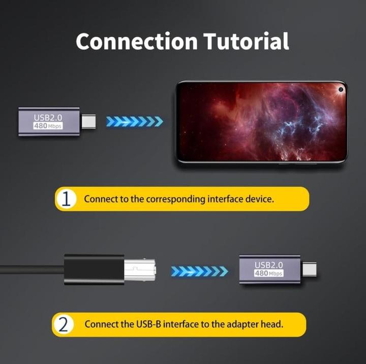 Image du produit PowerGuard Adaptateur USB B 2.0 (femelle) femelle vers USB A 2.0 (mâle) (USB 2.0)
