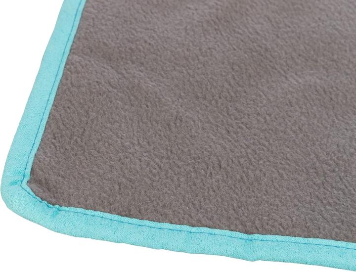 Actual product image Trixie Fleece Deken Uitloopruimtes En Knaagdierkooi Grijs / Turquoise