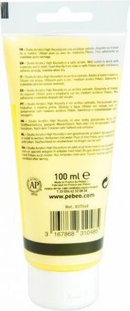 Produktbild Pebeo Studio Acrylics Feine Acrylfarben (Primärgelb, 100 ml)