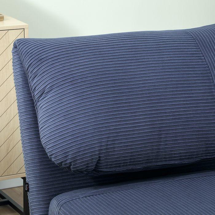 Produktbild Swisshandel24 2-in-1 Schlafsofa Schlafsessel Klappmatratze Gästebett Klappbett Blau