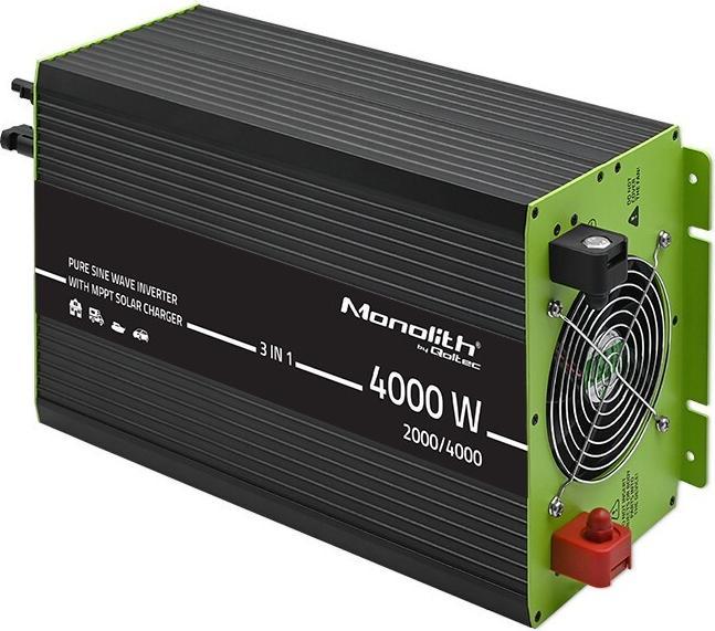 Qoltec Przetwornica solarna Monolith 3w1 z funkcją ładowania AC | MPPT | UPS | ATS | 2000W | 4000W |
