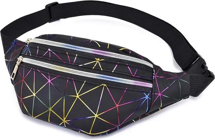 Actual product image JTI Cool hip bag with rainbow pattern