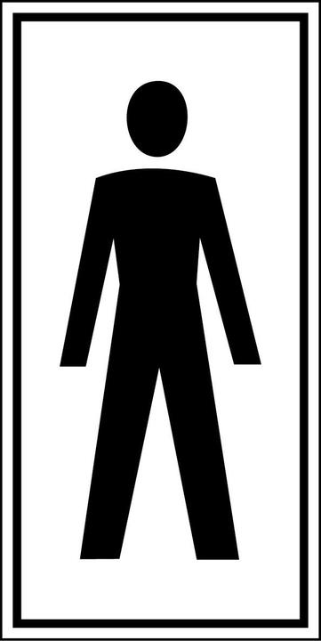 Produktbild Brady PIC 466-075X150-B7541 (BRANDED), Hinweisschilder - Toilette für Herren