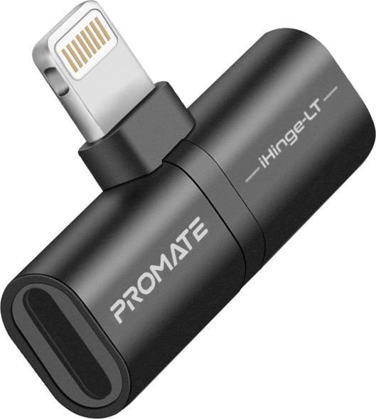 Produktbild ProMate iHinge-LT-Black 2 in 1 Lightning-Adapter (Lightning, Lightning)