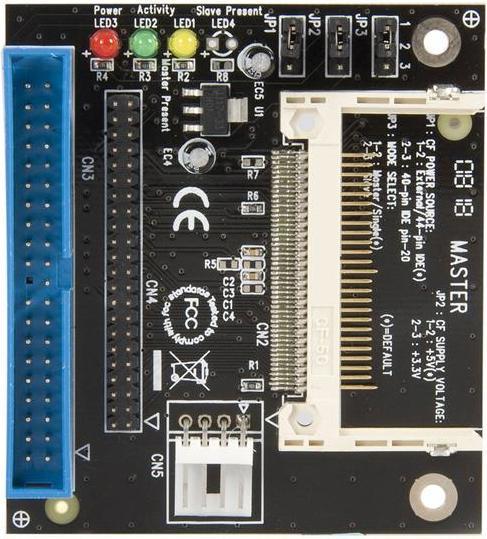 Produktbild StarTech 40/44 Pin IDE auf Compact Flash SSD Adapter - CF Speicherkartenadapter auf 2,5/3,5 Zoll IDE Adapter