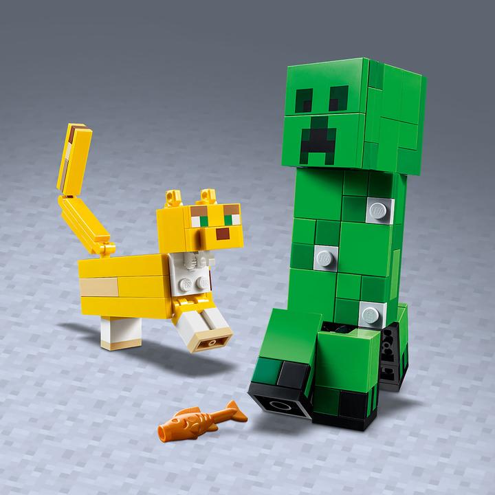 Actual product image LEGO BigFig Creeper and Ocelot (21156, LEGO Minecraft)