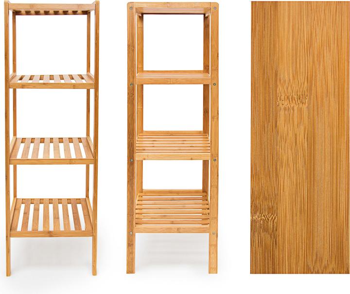 Actual product image Relaxdays Bamboo bathroom shelf (34 x 34 x 112 cm)