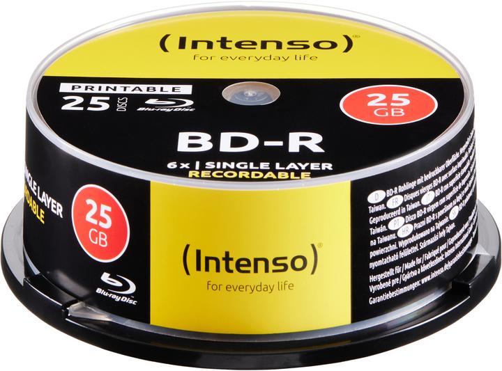 Produktbild Intenso 1x25 BD-R 25GB printable 6x Speed, Cakebox (25 x)