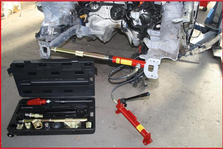 Image du produit KS Tools Jeu d'outils hydrauliques de redressage automobile 10t, 17 pièces