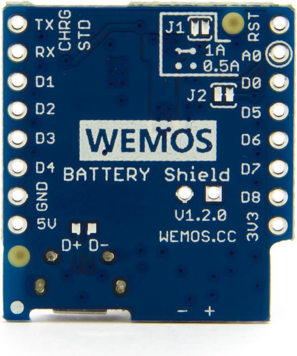 Actual product image Purecrea WeMos D1 Mini LIPO Battery Shield V1.2.0