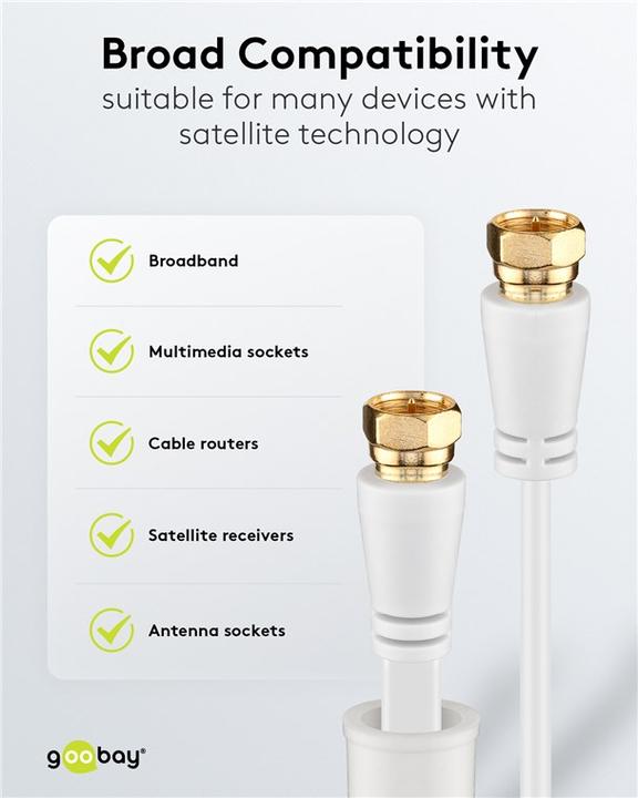 Actual product image Goobay Connection cable (80 dB, Satellite cable)