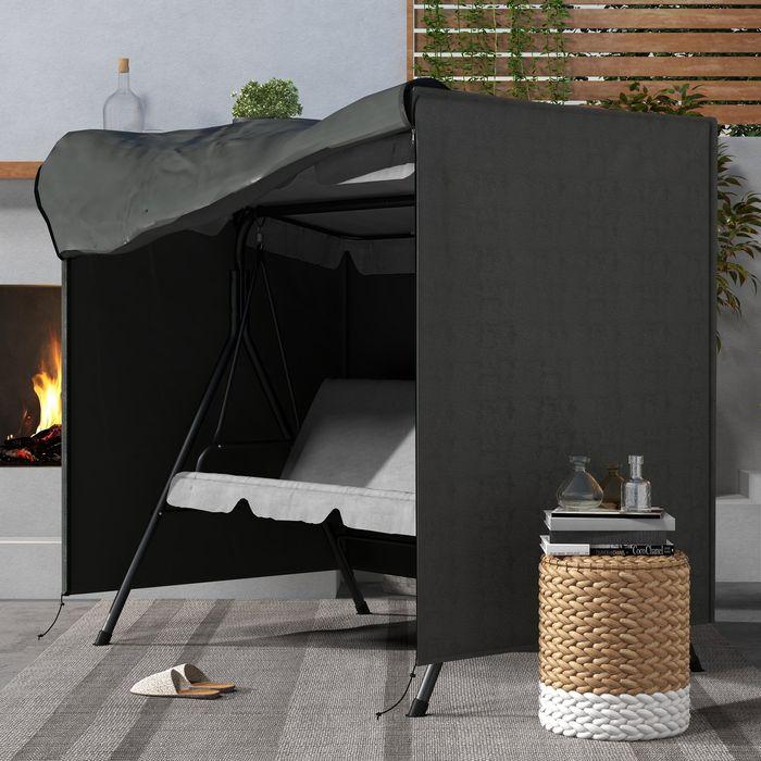 Produktbild Swisshandel24 Abdeckung für Hollywoodschaukel, 420D Oxford, 177x114x152cm Dunkelgrau