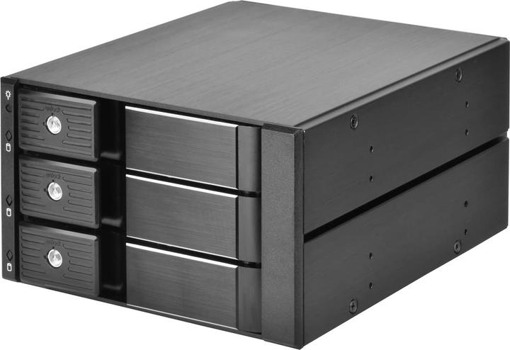 Silverstone SST-FS303-12G - 3 Bay Aluminium Trayless Hot Swap Mobile Rack Backplane with Fan and Loc (3.5")