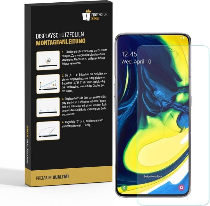 Actual product image Protectorking 6x Panzerfolie Anti-Shock matt entspiegelt (6 Piece, Samsung Galaxy A80)