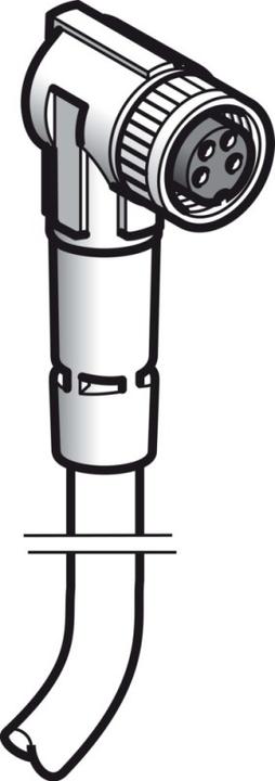 Produktbild TE Sensors Anschlusskabel 5m M8 abgewinkelt (Antennenkabel)