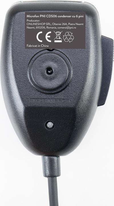 Actual product image PNI CDS06 6-pole condenser microphone for CB radio, compatible with CBs from President, Midland