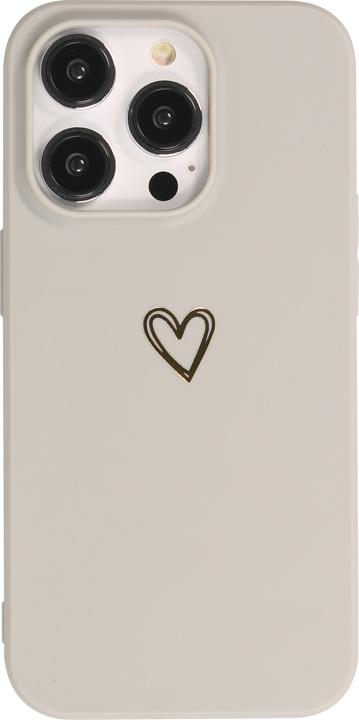 Image du produit PhoneLook Coque Silicone mat dessin coeur doré (Apple iPhone 16 Pro)