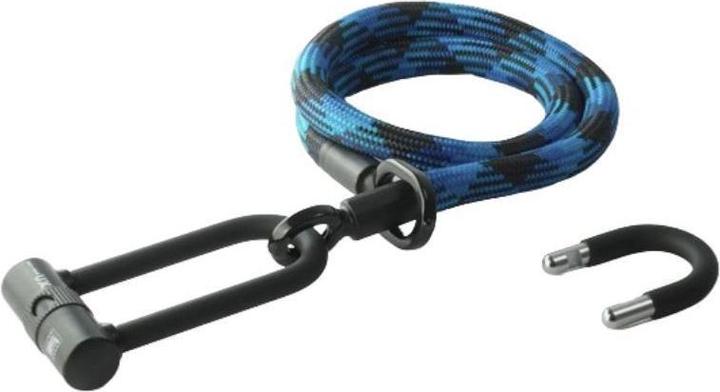 Actual product image Tex-Lock eyelet Kettenschloss + U/X-lock Mini-Bügelschloss (120 cm)