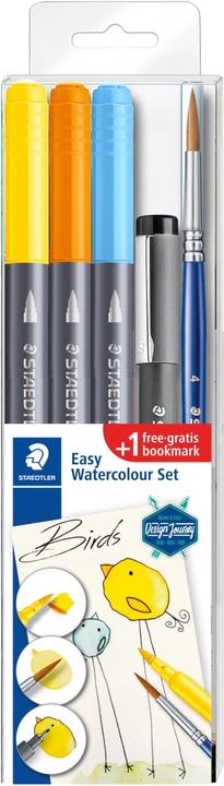 Immagine prodotto Staedtler 3001, Scatola trasparente con set misto, uccelli (Giallo, Blu chiaro, Arancia, 1 x)