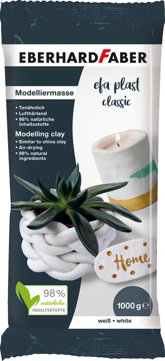 Immagine prodotto EberhardFaber Argilla per modellare EFA PLAST Classic 1 kg, bianco