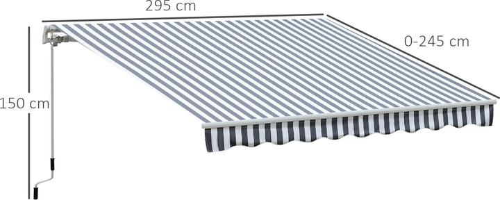 Image du produit Outsunny Store de jardin avec bras pliable (2.95 m)