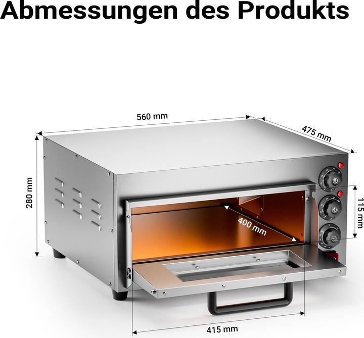 Produktbild Wiltec Pizza-Backofen (Pizzaofen Gastro)