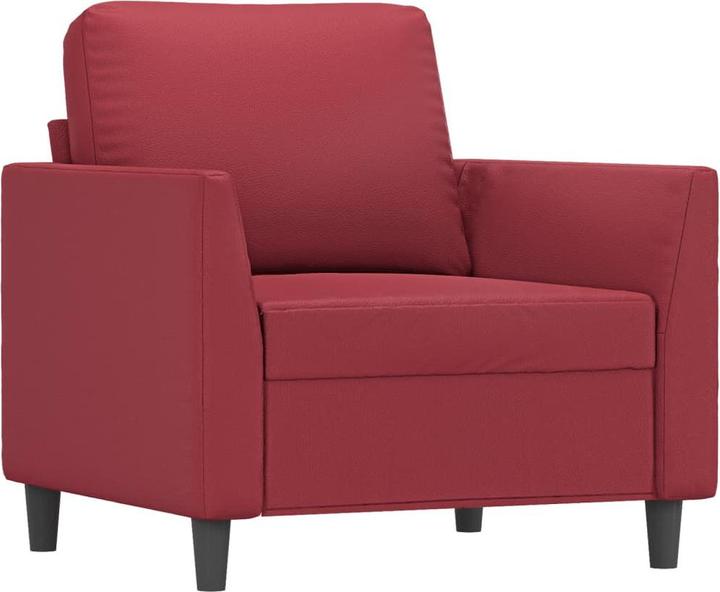 Produktbild VidaXL Sessel Weinrot 60 cm Kunstleder,Farbe: Weinrot,Material
