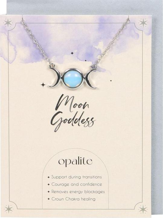 Produktbild Something Different Opalit DreifachMond Halskette & Karte (100% synthetisches Material)