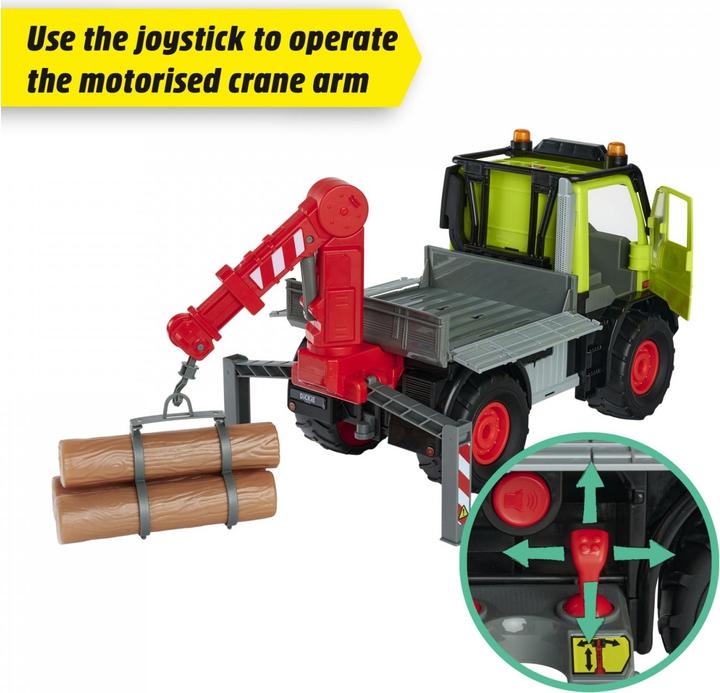 Actual product image Dickie Mercedes Benz Unimog U530 for forestry work