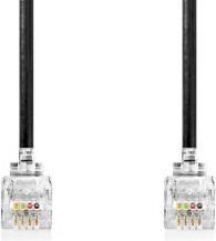 Produktbild Nedis Telefonkabel | RJ10 Stecker | RJ10 Stecker | 2.00 m | Kabeldesign: Aufgerollt | Kabeltyp: RJ10