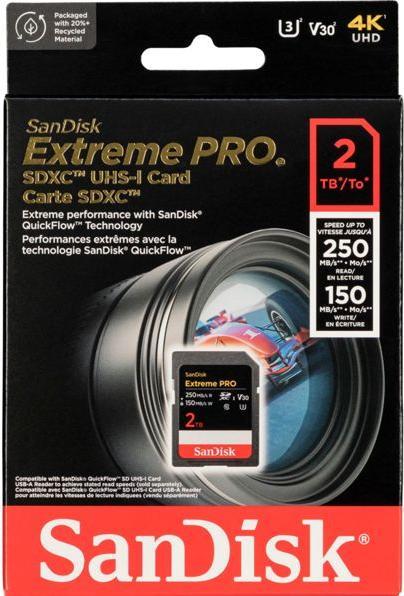 Immagine prodotto SanDisk Extreme PRO UHS-I V30 (2000 GB, SDXC, U3, UHS-I)