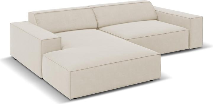 Actual product image Micadoni Velvet Modular Left Corner Sofa, "Jodie", 3 Seats, 224x166x70Made in Europe (Corner sofa)