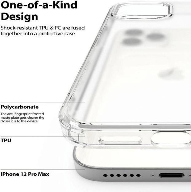 Actual product image Ringke iPhone 12 Pro Max Case Fusion Matte Clear (Apple iPhone 12 Pro Max)